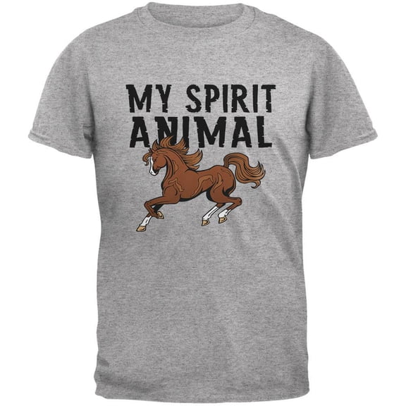 My Spirit Animal Horse Heather Grey Youth T-Shirt - X-Large(18)