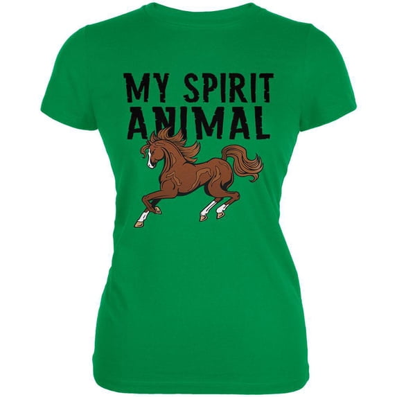 My Spirit Animal Horse Irish Green Juniors Soft T-Shirt - X-Large
