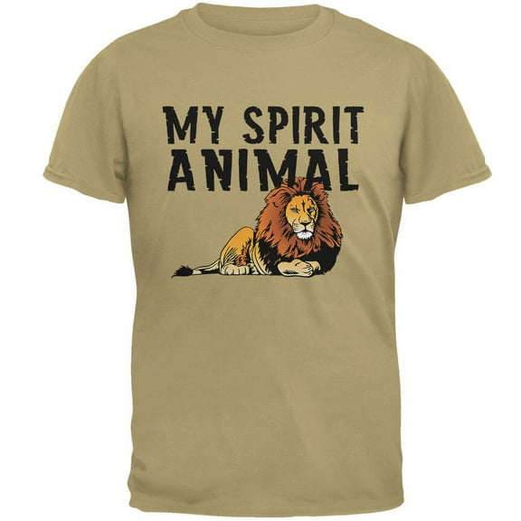 My Spirit Animal Lion Tan Adult T-Shirt - X-Large