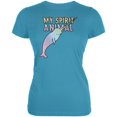 thumbnail image 1 of My Spirit Animal Narwhal Unicorn Of The Sea Pastel Juniors Soft T Shirt, 1 of 1