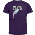 thumbnail image 1 of My Spirit Animal Narwhal Unicorn Of The Sea Pastel Mens T Shirt Purple LG, 1 of 1