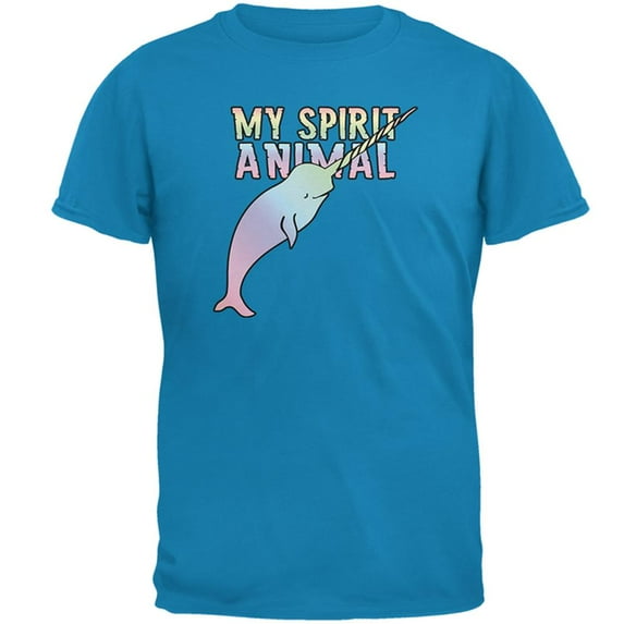 My Spirit Animal Narwhal Unicorn Of The Sea Pastel Mens T Shirt Sapphire X-LG