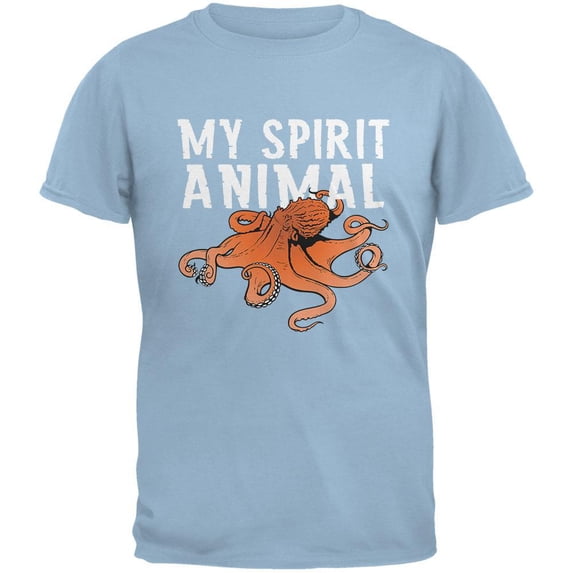 My Spirit Animal Octopus Light Blue Youth T-Shirt - Large(14/16)