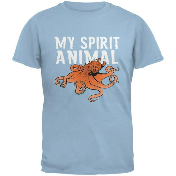 My Spirit Animal Octopus Light Blue Youth T-Shirt - X-Large(18)