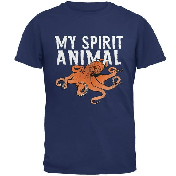 My Spirit Animal Octopus Metro Blue Adult T-Shirt - Small