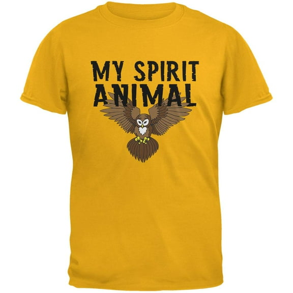 My Spirit Animal Owl Gold Youth T-Shirt - Large(14/16)