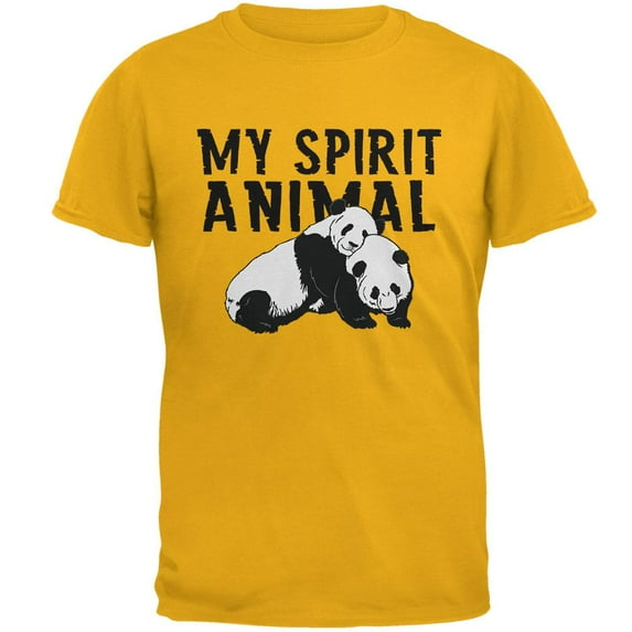 My Spirit Animal Panda Gold Adult T-Shirt - X-Large