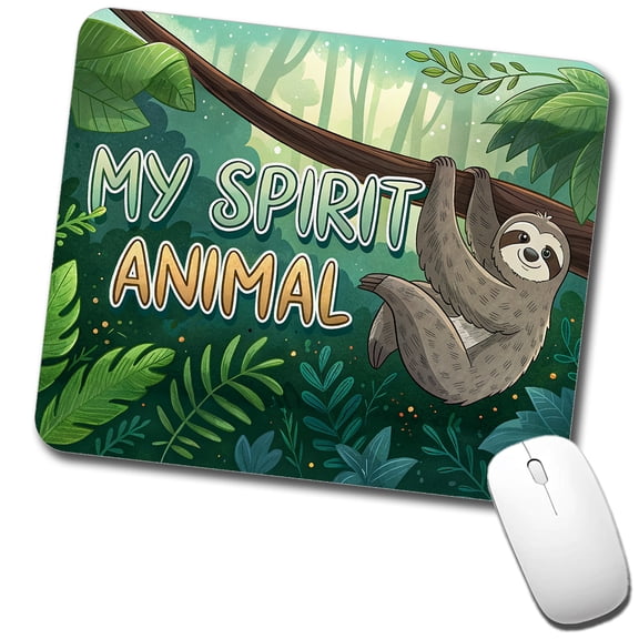 My Spirit Animal Sloth Funny Mouse Pad Low Profile Gaming Mat