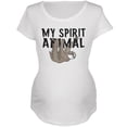 thumbnail image 1 of My Spirit Animal Sloth Maternity Soft T Shirt White SM, 1 of 1