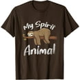 thumbnail image 1 of My Spirit Animal Sloth Unisex T-Shirt for Men Women Kids Toddler,Dark Chocolate Color,Size YXL, 1 of 5