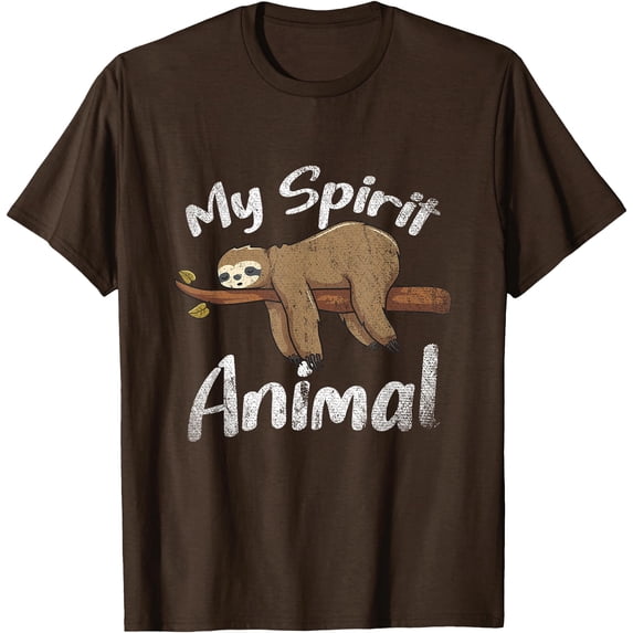 My Spirit Animal Sloth Unisex T-Shirt for Men Women Kids Toddler,Dark Chocolate Color,Size YXL