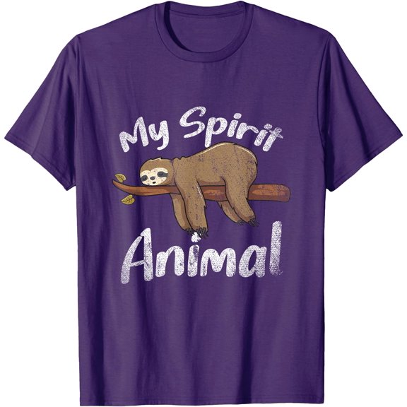 My Spirit Animal Sloth Unisex T-Shirt for Men Women Kids Toddler,Purple Color,Size YXS
