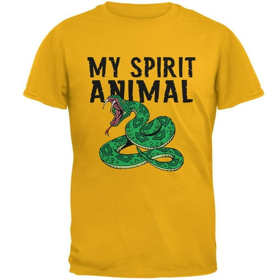 My Spirit Animal Snake Gold Adult T-Shirt - Large