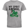 thumbnail image 1 of My Spirit Animal Snake Heather Grey Adult T-Shirt - Small, 1 of 1