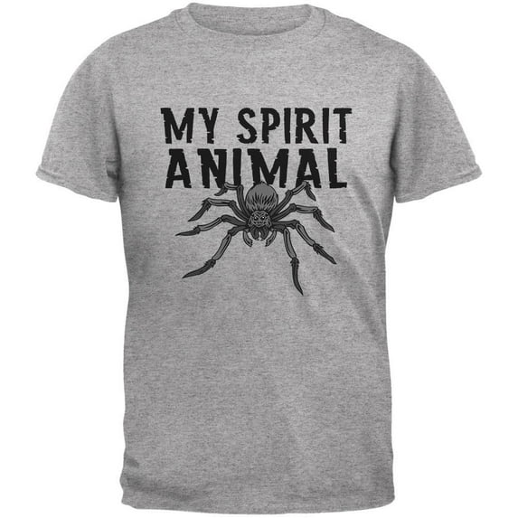 My Spirit Animal Spider Heather Grey Youth T-Shirt - X-Large(18)