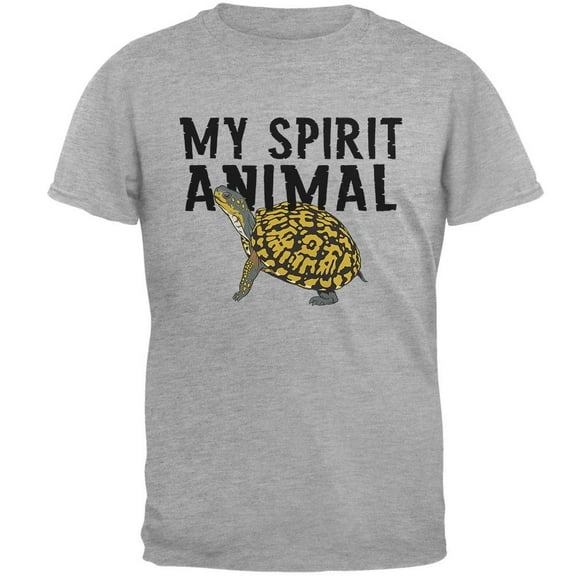 My Spirit Animal Turtle Heather Grey Soft Adult T-Shirt - Small