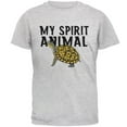 thumbnail image 1 of My Spirit Animal Turtle Light Heather Grey Adult T-Shirt - Medium, 1 of 1