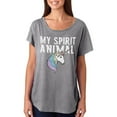 thumbnail image 1 of My Spirit Animal Unicorn Juniors Dolman T Shirt Heather LG, 1 of 1