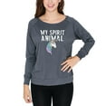thumbnail image 1 of My Spirit Animal Unicorn Juniors Long Sleeve Slouch Top, 1 of 1