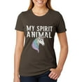 thumbnail image 1 of My Spirit Animal Unicorn Juniors Soft Heather T Shirt Heather Brown MD, 1 of 1