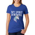 thumbnail image 1 of My Spirit Animal Unicorn Juniors Soft Heather T Shirt Heather Royal LG, 1 of 1