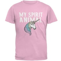 My Spirit Animal Unicorn Light Pink Adult T-Shirt - 2X-Large