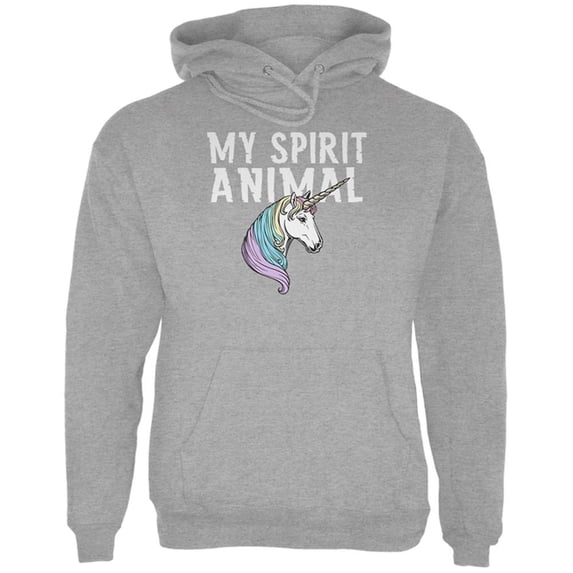 My Spirit Animal Unicorn Mens Hoodie Storm Grey SM
