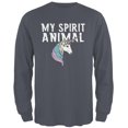 thumbnail image 1 of My Spirit Animal Unicorn Mens Long Sleeve T Shirt, 1 of 1