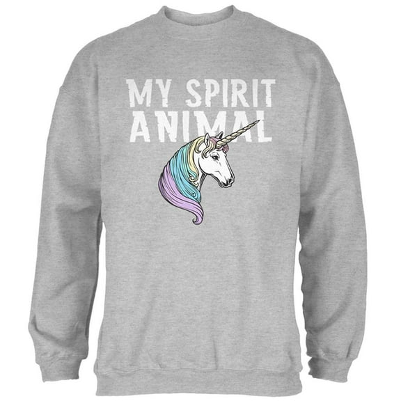 My Spirit Animal Unicorn Mens Sweatshirt Heather X-LG