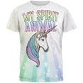 thumbnail image 1 of My Spirit Animal Unicorn Pastel Rainbow All Over Mens T Shirt Multi 2XL, 1 of 2