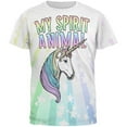 thumbnail image 1 of My Spirit Animal Unicorn Pastel Rainbow All Over Mens T Shirt Multi SM, 1 of 2