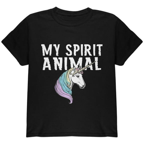 My Spirit Animal Unicorn Youth T Shirt Black YSM