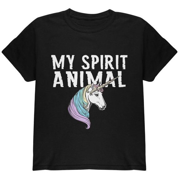 My Spirit Animal Unicorn Youth T Shirt Black YSM