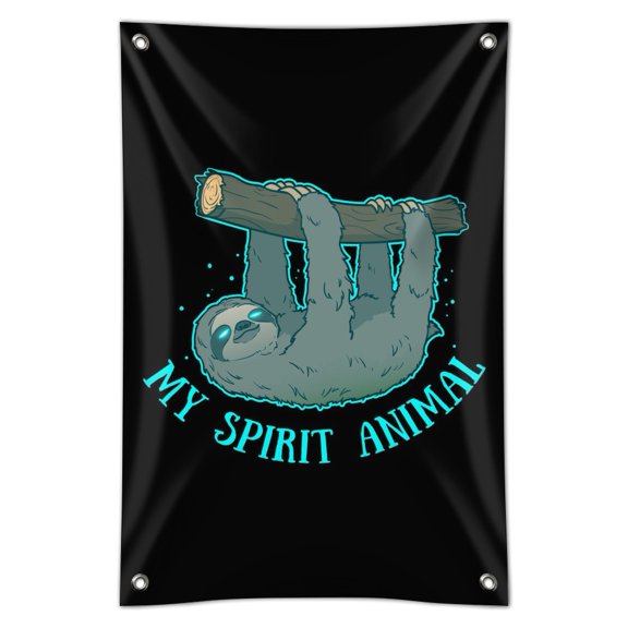 My Spirit Animal is a Sloth Home Business Office Sign