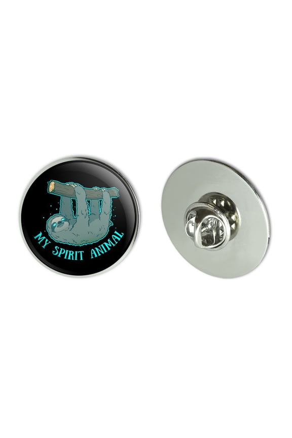 My Spirit Animal is a Sloth Metal 1.1" Tie Tack Hat Lapel Pin Pinback