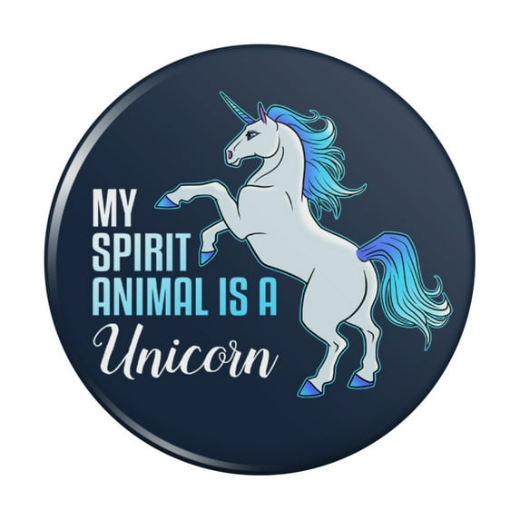 My Spirit Animal is a Unicorn Kitchen Refrigerator Locker Button Magnet