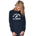 thumbnail image 1 of My Spirit Animal is a Unicorn Women's Long Sleeve T Shirt Brisco Brands L, 1 of 6