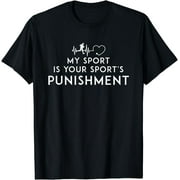 My Sport Is Your Sports Punishment Athlete Runner Heart Beat Short T-Shirt