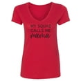 thumbnail image 1 of My Squad Calls Me Mama Womens V-Neck T-Shirt, 1 of 2