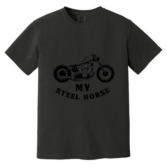 My Steel Horse Funny Biker Motorcycle Rider Hobby Comfort Color T-Shirt, Unisex, up to size 4XL