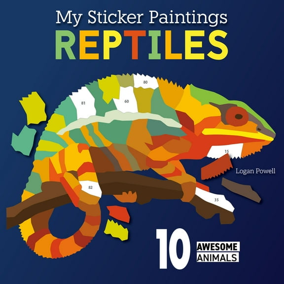 My Sticker Paintings: Reptiles: 10 Awesome Animals, (Paperback)