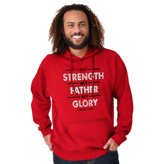 My Strength My Father My Glory Jesus Unisex Plus Fleece Graphic Hoodie Brisco Brands 4X