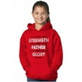 thumbnail image 1 of My Strength My Father My Glory Jesus Youth Hoodie Boy Girl Teen Brisco Brands S, 1 of 6