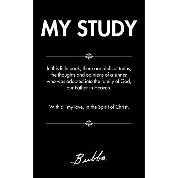 My Study (Paperback) by Bubba