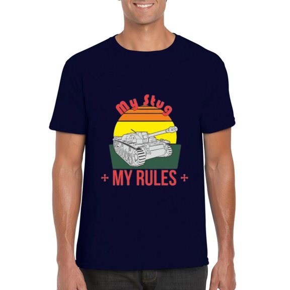 My Stug My Rules Funny WWII German Tank Destroyer Military T-Shirt, for men & women, up to size 5XL