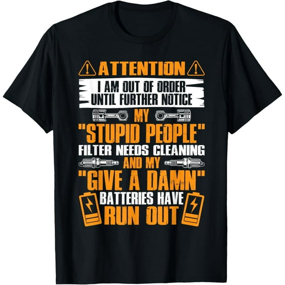 My Stupid People Filter Needs Cleaning Funny Mechanic T-Shirt