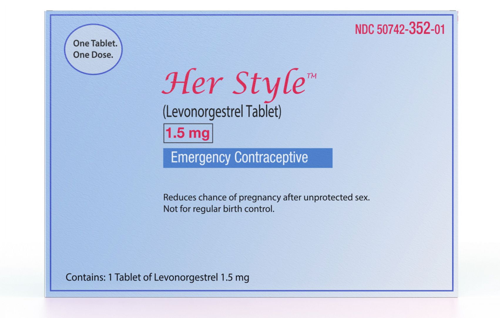 My Style Emergency Contraceptive 1 Tablet Compare To Plan B One Step ...