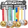 thumbnail image 1 of My Success Medal Hanger Inspiarional Text Medal Holder Iron Hook Rack Frame Awards Ribbon Cheer Ribbon Lanyard Medal Wall Hanger Material Iron, 1 of 7