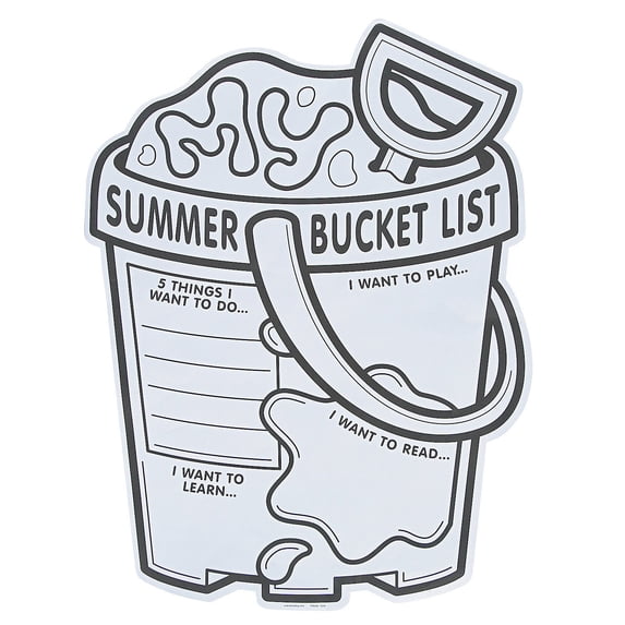 My Summer Bucket List Color Your Own Poster - Craft Kits - 30 Pieces