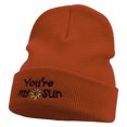 thumbnail image 1 of My Sun Embroidered 12 Inch Long Knitted Beanie - Red OSFM, 1 of 5